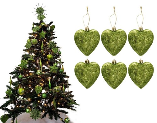 Christmas tree heart baubles - tree,