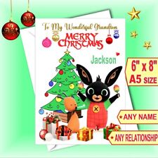 Personalised Christmas Xmas Card Bing Flop Grandson Granddaughter Son Daughter