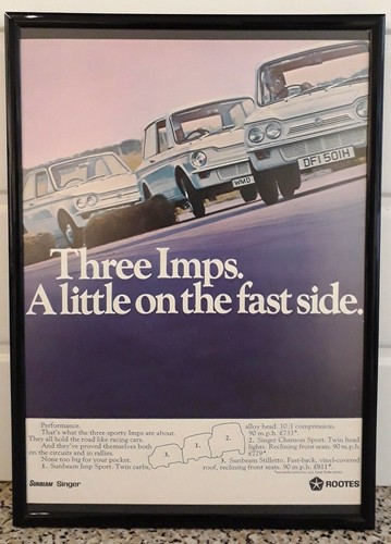 Framed original classic car - framed,