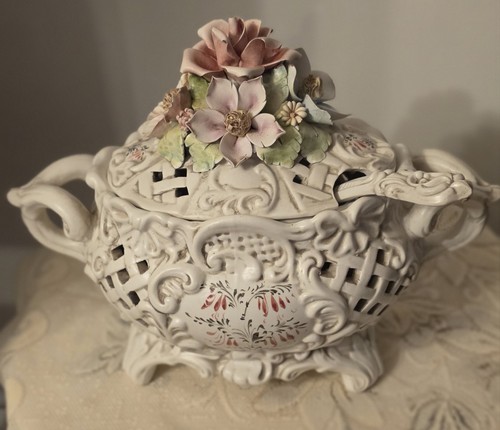 Vintage italian ceramic soup - ceramic,