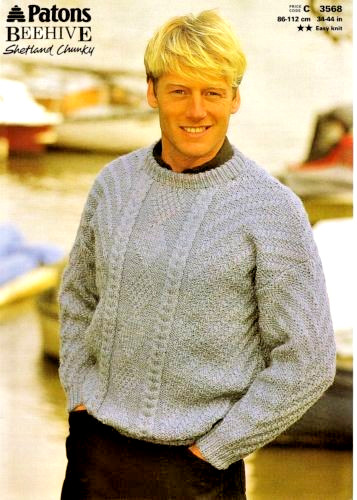 Mens knitting pattern - mens,