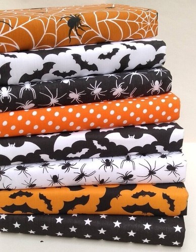 Halloween poly cotton fabric - halloween,
