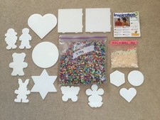 HUGE HAMA MIDI BEADS COLLECTION MULTIPLE BOARDS SOLID&GLOW IN DARK BEADS JOB L