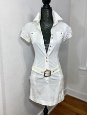 Peg White Cotton Stretch Mini