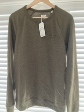 Mens Jack Wills Crew Neck Jumper In Olive Green and In Size Large Brand New