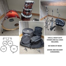 Mapex Armory Drum Kit + HP8005 Armory Series Hardware - Inc cases + Accessories.