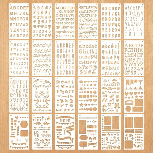 24pcs letter stencils - 24pcs,