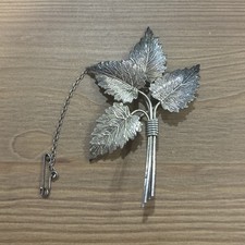 Sterling Silver Charles Horner STYLE Leaf Brooch - Only Marked Sterling!