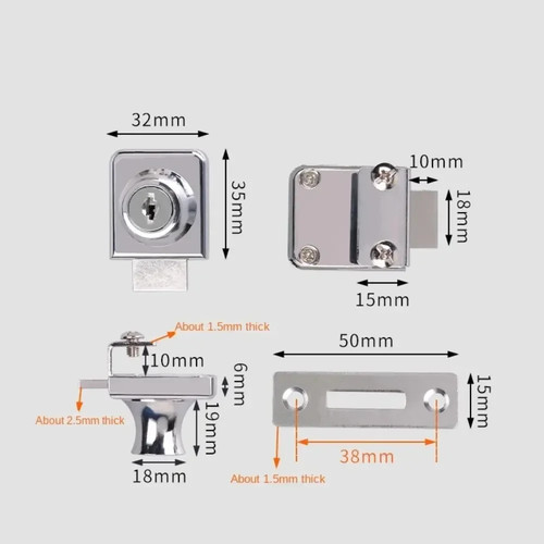 Glass door lock double - glass,