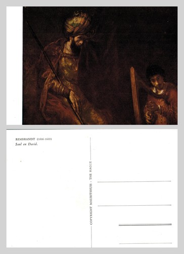 Postcard rembrandt saul and - rembrandt,