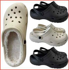 Man Warm Clogs adult Mens Winter Work Slipper Crocs Slip Shoes UK Size 7-12