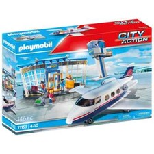 Playmobil 71153 City Action Airport with Airplane & Tower Play Set (146 Piece)