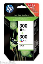 HP No 300 Black & Colour Original OEM Cartridges CC640EE CC643EE Deskjet Printer