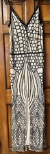 Vijiv 1920s Long Slit  Dress