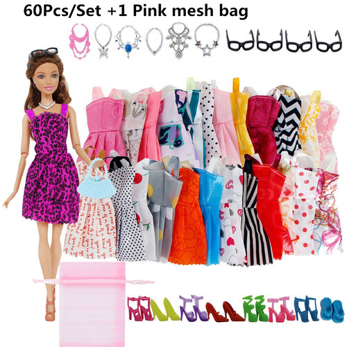 60pcs set doll clothes - doll, and