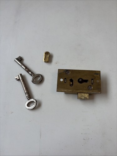 Vintage brass cabinet lock - cabinet,