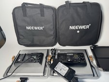 Neewer NL480 Bi-Colour LED Lights X2 With Carrying Bags And Power Cables