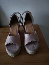 Shoes By Emma Dusty Pink Espadrille Wedges Size 6 BNWT