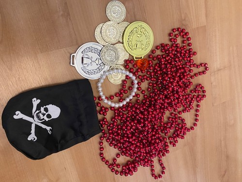 Pirate treasure bag beads - pirate, bag,