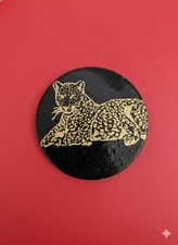 Textured Golden Tiger On Round