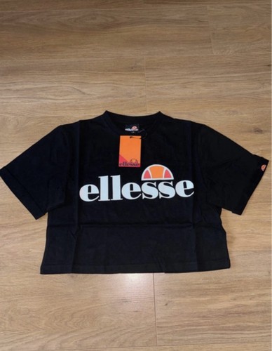 Black ellesse cropped top - black,
