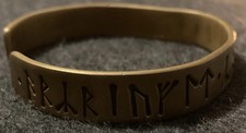 England Yorkshire Anglo-Saxon Rune Pagan Charm GERMANIC Brass Arm Ring Bracelet