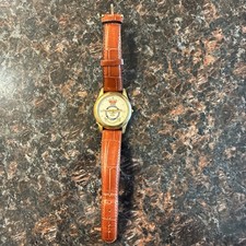 Alfex Royal Air Force Gold Dial Tan Strap Luxury Wristwatch *Untested