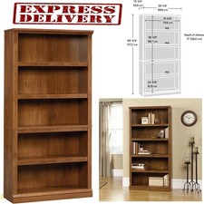 5 Shelf Bookcase Oak Wooden
