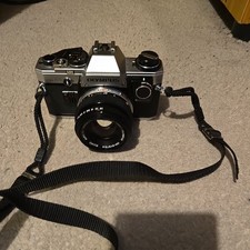 Vintage Olympus OM10 35mm SLR Film Camera with 50mm F/1.8 Lens & Manual Adaptor 