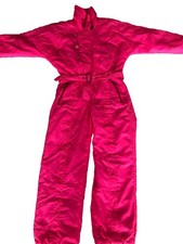 Vintage 80’s Men’s Neon Pink All In one Ski Suit Sz Small # 928