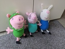 George, Daddy Pig and Rebecca Rabibit soft toys bundle from Peppa Pig