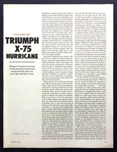 1973 triumph hurricane - x-75,