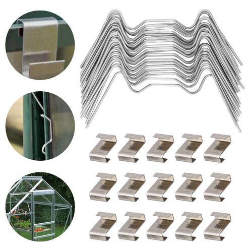 Greenhouse glass clips - greenhouse,