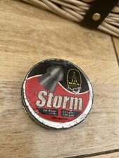 Vintage BSA Storm Airgun Pellets  Full Tin of .177 Pellets Collectors  (G702)