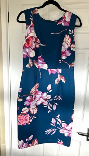 Blue pink white floral - pink,