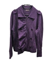 Wrap 100% Wool Purple Ruffle