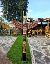 Totem Pole wood Garden-Home