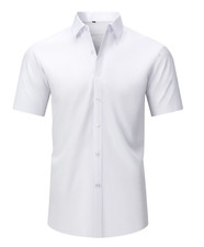 Men's Shirts Casual Slim Fit Smart Business Shirt short Sleeve for Men Adult