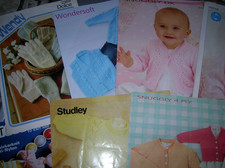 CLEARANCE BABY/TODDLER KNITTING PATTERNS - VERY USED, BUT COMPLETE - 13 IN TOTAL