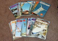 Vintage History of Aviation Weekly magazines complete set 1-72 1970s + wallchart