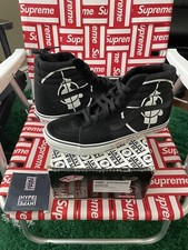 Vans x Supreme Public Enemy Black Sk8-Hi SL Mens Size 10 In Box (damaged) VNDS