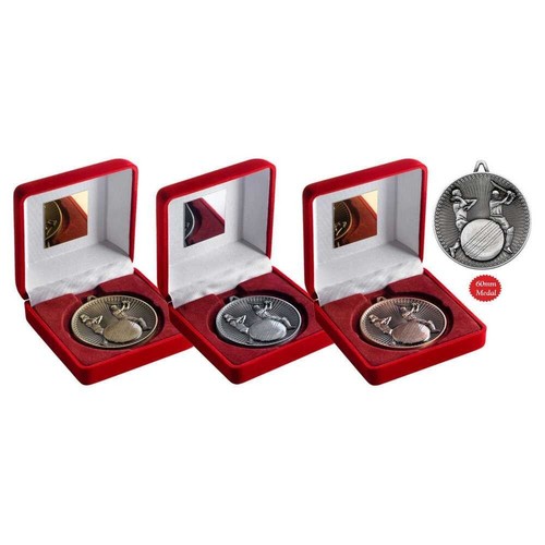 Deluxe cricket medal case - medal, in