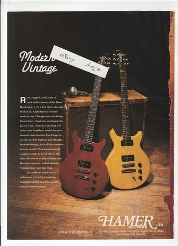Vintage 1992 hamer guitar - vintage,