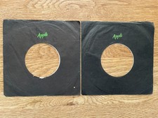 2 X ORIGINAL VINTAGE APPLE 7"RECORD SLEEVES BEATLES BADFINGER MARY HOPKIN etc