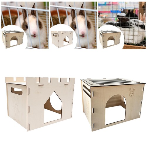 Wooden rabbit house cage - wooden,