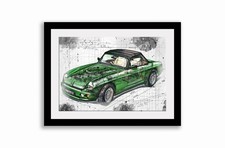 Line Tech Drawing  MG RV8