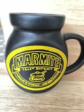 Marmite Mug Old Fashioned Design On Both Sides Matt Black Finish