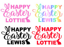 1 x Happy Easter Name vinyl