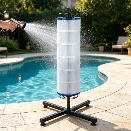 Vertical pool filter cleaner - vertical,