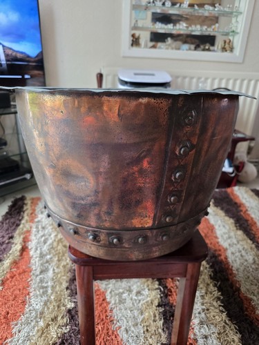 Victorian antique copper log - antique,